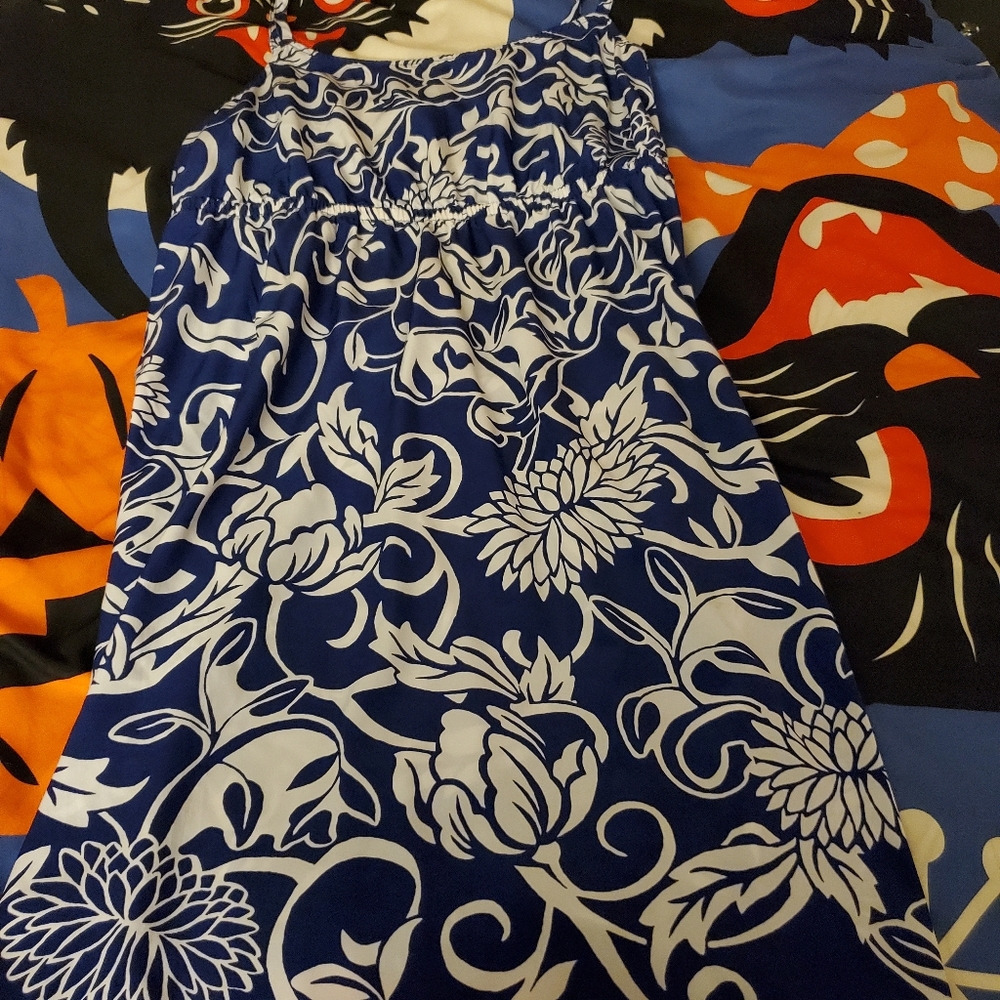 Blue floral dress
